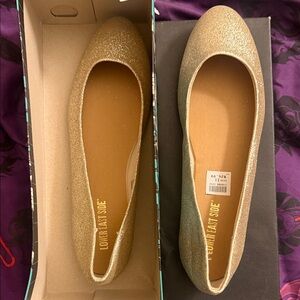 LOWER EAST SIDE Sparkling Gold Flats